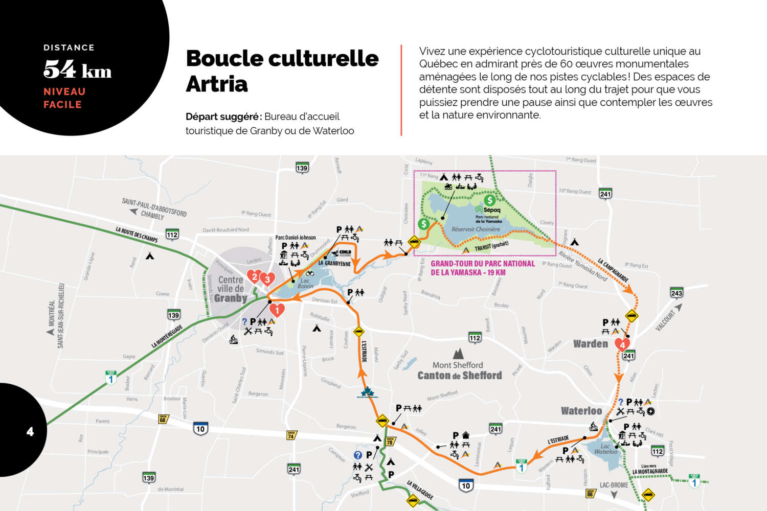 Carte vélo Boucle culturelle Artria