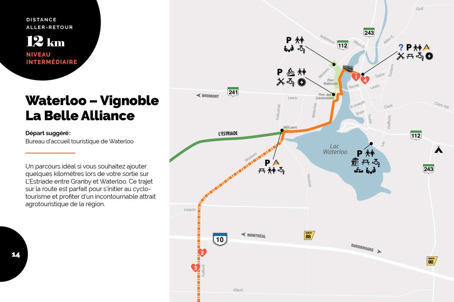 Carte vélo waterloo vignoble la belle alliance